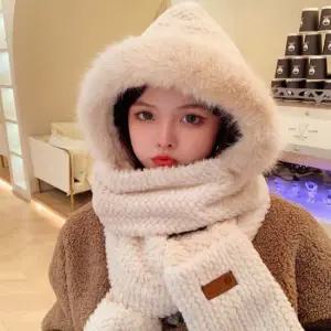 여자 2컬러 겨울 부들부들 소프트 후드목도리 넥워머 후드