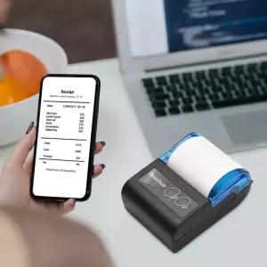 미니 영수증 프린터 열 라벨 빌 기계 무선 USB 티켓 키트 안 도구용 용지 장치