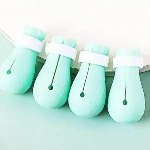 [패션] 발커버 양말 미용 실리콘 신발 털밀기 4p 애견슈즈 고양이 애견양말