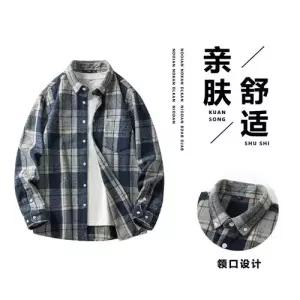 남성 캐주얼 가을 칼라상의 셔츠 체크 트렌드 봄가을 MODU3