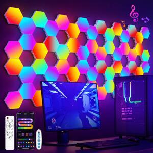 조명기구 RGB 스마트 육각 벽 램프 APP 조명 리듬 침실 룸 변경 게임 음악