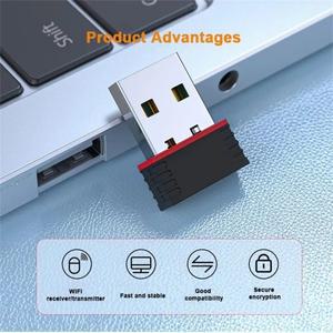 미니 USB 무선 Wifi 어댑터 150Mbps RTL8188 네트워크 LAN 카드 PC 데스크탑 컴퓨터 용 802.11n