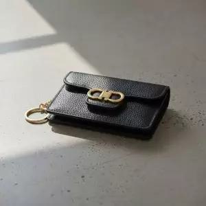 FW25 여성 간치니 키링 카드지갑22 0963 NERO FLAME RED 0785795