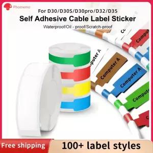 Phomemo M110/M200 Termico Papel Autoadhesivo 폴더 라벨 롤용 케이블 F형 태그 스티커