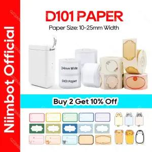NIIMBOT D101 라벨 프린터 스티커 용지 롤 10-25mm 미니 화이트 컬러 테이프 d101 용 방수 가격 목록 태그