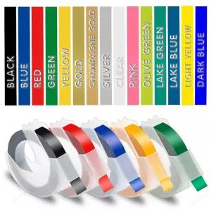 다양한 색상 9MM 다이모 3D 라벨 테이프 DYMO 12965 Motex E101 B90 프린터용 플라스틱 접착 엠보싱 교체