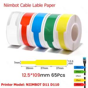 Niimbot D11 D110 방수 라벨 프린터 케이블 용지 실외 용품 스티커 테이프 Lable Maker Etiquetas Papeles
