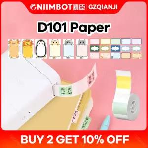 NIIMBOT D101 라벨 프린터 스티커 용지 큰 크기 25mm 흰색 귀여운 메이커 롤 방수 가격 목록 태그