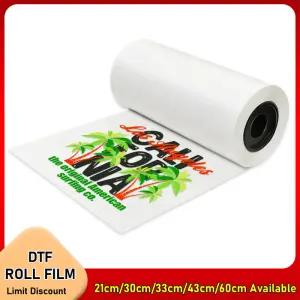21/30/33/43/60cm*100m 롤 DTF PET 필름 Epson L1800 L805 I3200 XP600 R1390 프린터 A4 A3 용 직접 전사