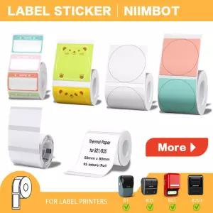 NiiMBOT 자체 접착 방수 디지털 숫자 케이크 가격 태그 용지 흰색 색상 투명 스티커 B1 B21 B203 B3S