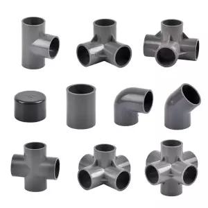 내경 20/25/32mm 3 방향/4 차원 Pvc 커넥터 급수 파이프 피팅 동일한