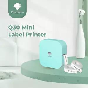 Phomemo Q30 라벨 메이커 무선 미니 열전 사 프린터 학교 홈 오피스 용 휴대용 접착 스티커 바코드 기계