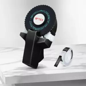 휴대용 미니 프린터 Motex E101 수동 타자기 플라스틱 3D 라벨 DIY 스티커가있는 접착