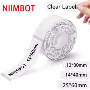 Niimbot D11 D110 라벨 메이커 테이프 스티커 교체 투명 컬러 화이트 기계 인쇄 용지 방수 찢어짐 방지