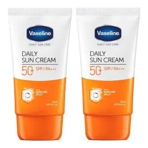 바세린 데일리 선크림 50ml 2개 눈시림없는 얼굴 바디 썬크림 자외선차단제 SPF50+ PA+++
