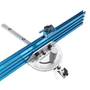 POWERTEC 71391 테이블 톱 정밀 마이터 및 u201D 3 w u201DT 트랙 u201Dx 플레이트; 정지 스톱 24 멀티 T-트랙 27 T-슬롯 탈착식 T 플립 u2013 / 스케일, 게이지 시스템 각도 슬롯 8 3/4 바 펜스
