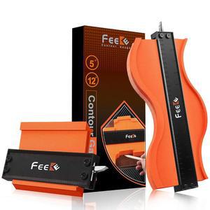 자물쇠가 달린 윤곽 게이지(12+5인치), 슈퍼 복제기 생일 모양 목공 도구 남성용 건설 선물용 아빠 통치자 도구, 각도 및 게이지 남편용