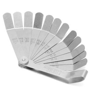 OEMTOOLS 25304 12-블레이드 게이지 가치 탭 이동 플러그 필러 모터사이클 필러, 세트, 및 밸브 각도 태핏 스파크 게이지, 금지