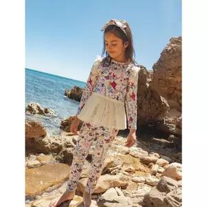 Matilda ny 풀꽃 플랫슈즈 래쉬가드 SET_flower ivory 999914