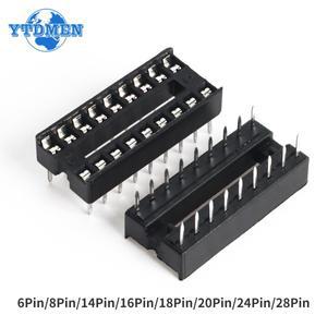 10PCS IC 시트 DIP 소켓 어댑터 솔더 DIY 6핀 8핀 14핀 20핀 24핀