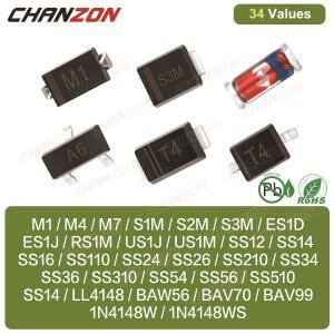 SMD 고속 복구 숏키 배리어 스위칭 정류기 다이오드 M1 M4 M7 S1M S2M S3M SS14 LL4148
