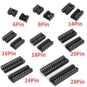 DIP IC 소켓 납땜 집적 회로 전자 부품 6P 8P 14P 20P 28P 어댑터 10 개