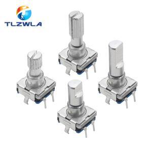 푸시 단추 스위치 포함 EC11 인코더 왼쪽 OR 오른쪽 회전 셀프 리셋 로터리 5 핀 DIP  15mm 20mm 샤프트 개