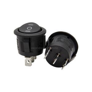 5PCS KCD1-105 23mm 라운드 로커 스위치 3 SPDT ON-OFF-ON 블랙 스냅인 자동차 보트 트리거