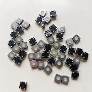 VW용 마이크로 스위치 단추 자동차 원격 키 택트 푸시 실리콘 투명 크기 6x6x3.5mm