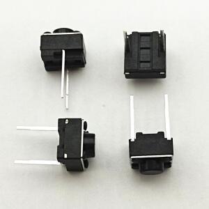 100pcs 6x6x5mm 촉각 스위치 순간 택트 푸시 버튼 마이크로 키 전원 6x6x5 DIP2 중간 2 핀 적