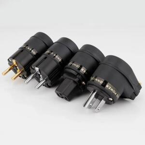 HiFi IEC C15 암 소켓 EU/US 수 슈코 커넥터  스피커 전원 케이블용 L자형 직각 플러그  7 문자