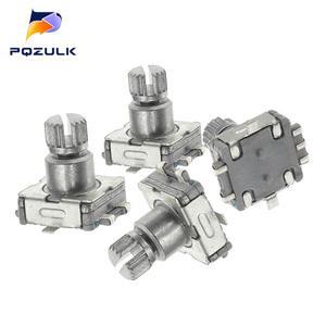 5PCS 로터리 엔코더 스위치 EC11 푸시 5Pin SMD  핸들 길이 10MM 매화 샤프트 포함