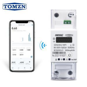 TOMZN 단상 65A Din 레일 WIFI 스마트 에너지 미터 타이머 전력 소비 모니터 kWh SMARTLIFE Tuya