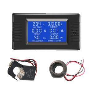 6in1 220V 100A AC 단상 디지털 패널 앰프 볼트 전류 측정기 코일 CTCT가  와트 Kwh 역률 에너지