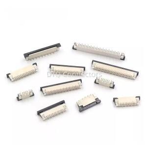 10개 FPC FFC 커넥터 소켓 피치 0.5mm 1.0mm 4/6/8/10/12/14 16/20/24/30/34/40/50/60 핀 수직형 미스얼라