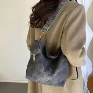 가방 보부상 스퀘어백 스트랩 패턴 크로스