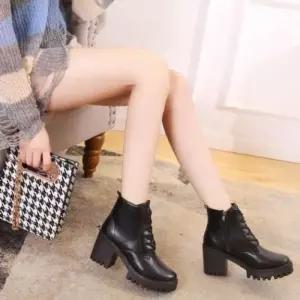 [룽스_62]여성워커운동화 부츠 여자 추카부츠 워커힐 블랙