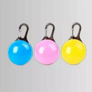 강아지 LED 펜던트 노랑 2P 산책 라이트 애견 목걸이
