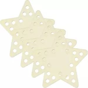 파티킬 4Pcs 크로셰 바구니 베이스 4 x 4인치 별 모양 바닥 셰이퍼 빈 나무 가방 만들기 용품 직조 뜨개질