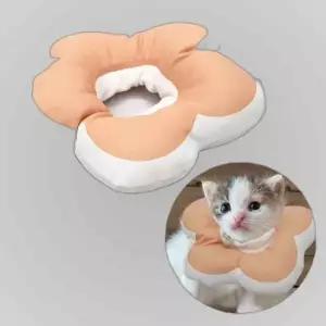 꽃피는 강아지 고양이 쿠션 넥카라 S 핑크