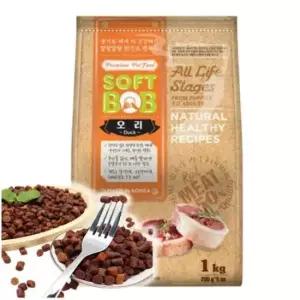 강아지 소프트 반건조 오리 사료 1kg 1P 전연령 영양