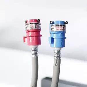 HLBATH 세탁기 호스 냉수 온수 세트 2M 가로꼭지 겸용 온수 (W9B7827)