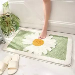 빅데이지 사각 발매트 3color 중 45x70 미니러그 데이지 플라워 (WC132A4)