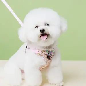 강아지 하네스 가슴줄 리드줄 애견용품 반려견 소형견 애견 앞섬방지 애견줄 (WC6E1F3)