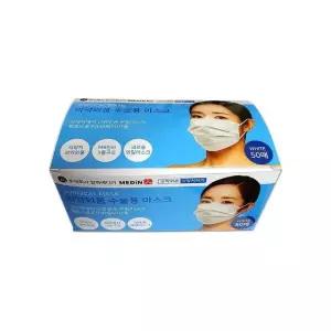메디인 국내산 병원 일회용 수술용마스크 화이트(50ea) 덴탈마스크 (W7F1ED3)