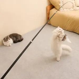 PET 고양이 낚시대 4단 롱낚시대 리필 교체 단품 고양이낚시대장난감 (WC0B0F5)