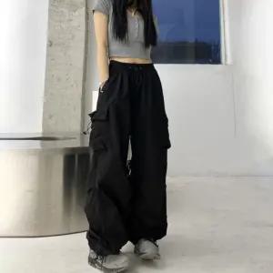 스포티 데일리 여성 벌룬 카고팬츠 와이드핏 아웃도어 팬츠