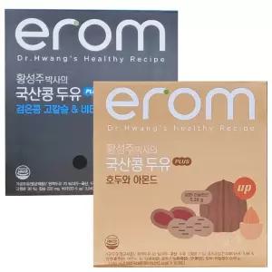 이롬 황성주 국산콩 호두와 아몬드 두유 190ml x32팩 검은콩 고칼슘 & 비타민D (유통기한 26년 11월이후)