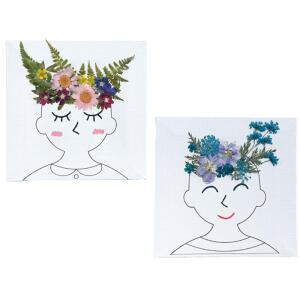 [오피스스쿨] 토단 압화로 꾸미는 내 얼굴 만들기 1인세트 DIY 캔버스꾸미기 미술놀이