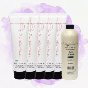 (5세트구매) 해든 쉐모아 뉴 클래식 헤어칼라 염색양 1제 200ml 5개 + 전용산화제 1000ml